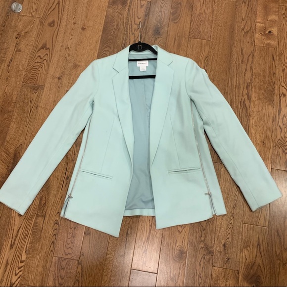 Club Monaco light blue blazer with zipper sides - Picture 1 of 6